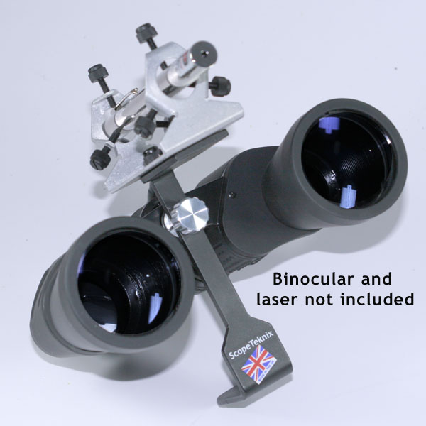 Combined laser finder bracket and binocular tripod mounting bracket